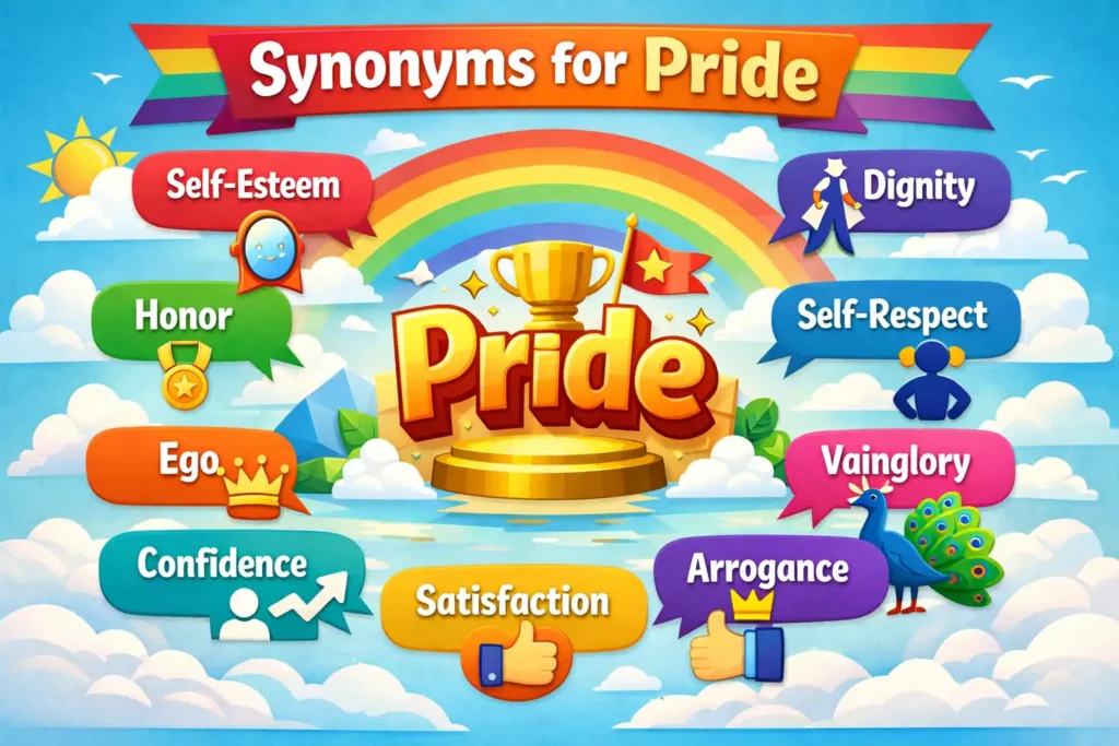 Synonyms for pride