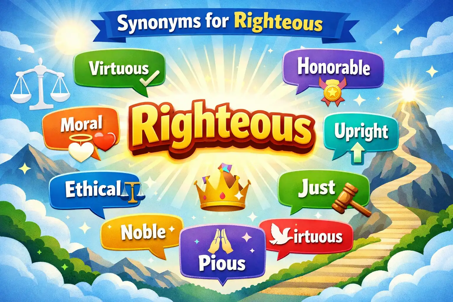 Synonyms for righteous
