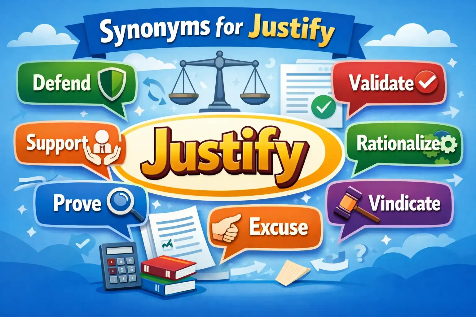 synonyms for justify