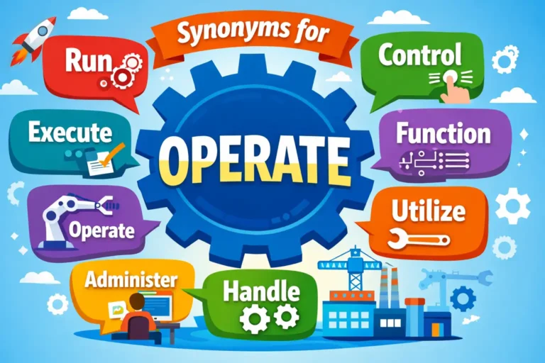 synonyms for operate