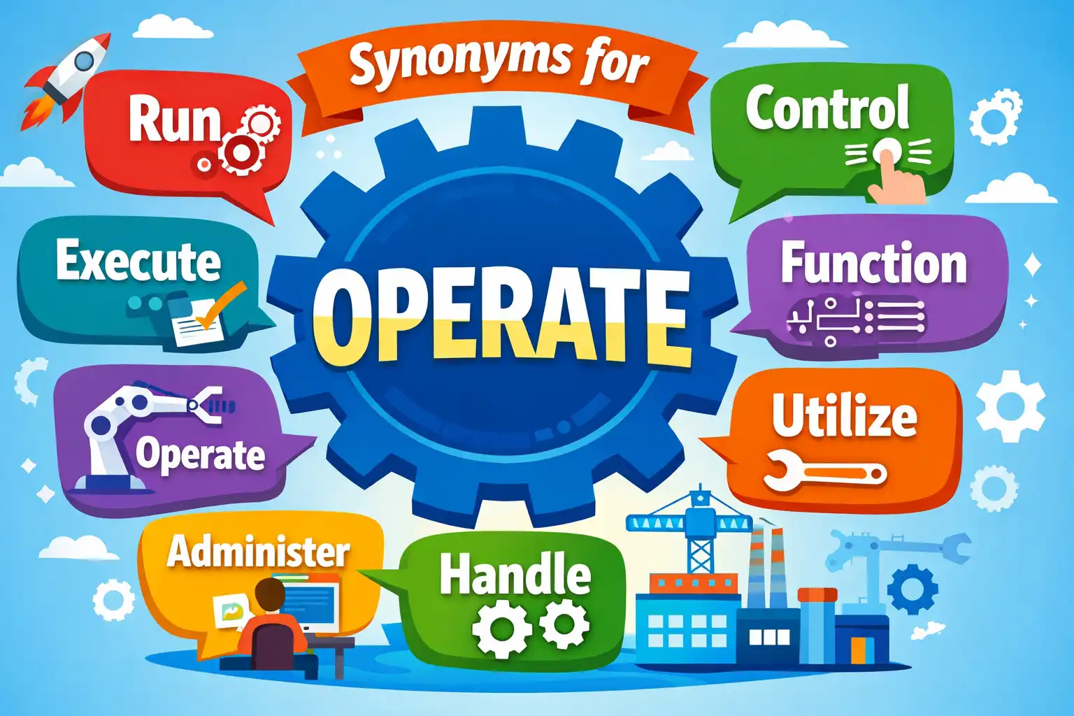 synonyms for operate