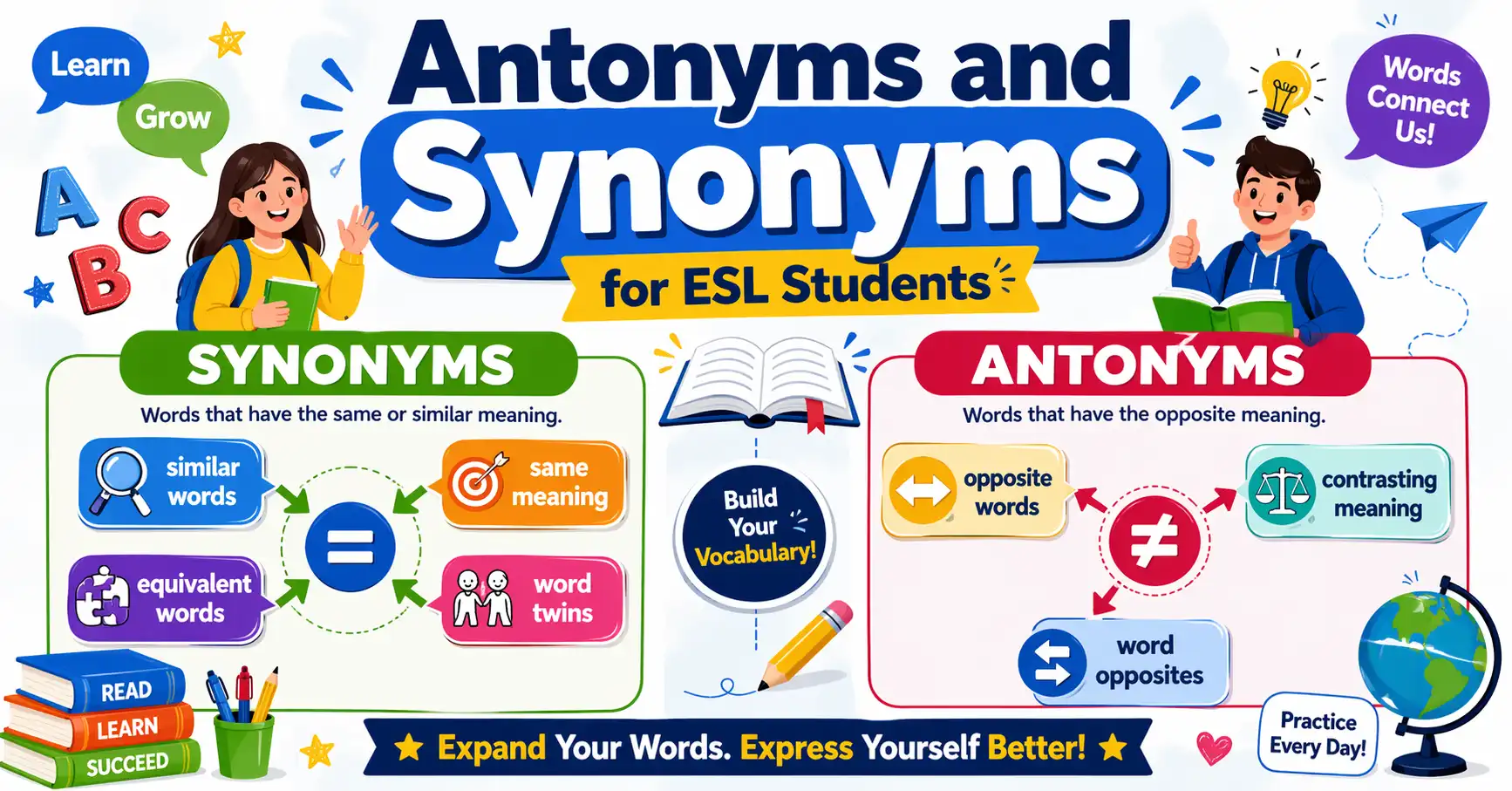 antonyms and synonyms for ESL students