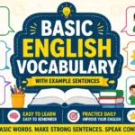 basic English vocabulary with example sentences