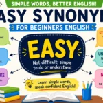 easy synonyms for beginners English