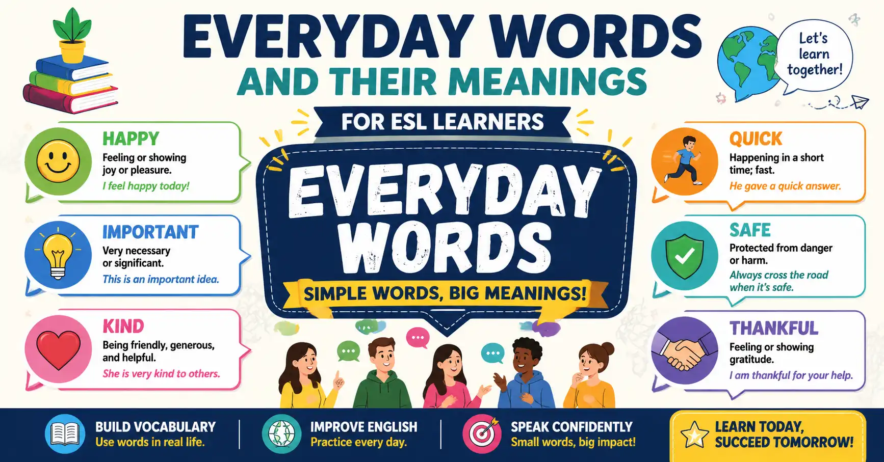 everyday words and their meanings for ESL