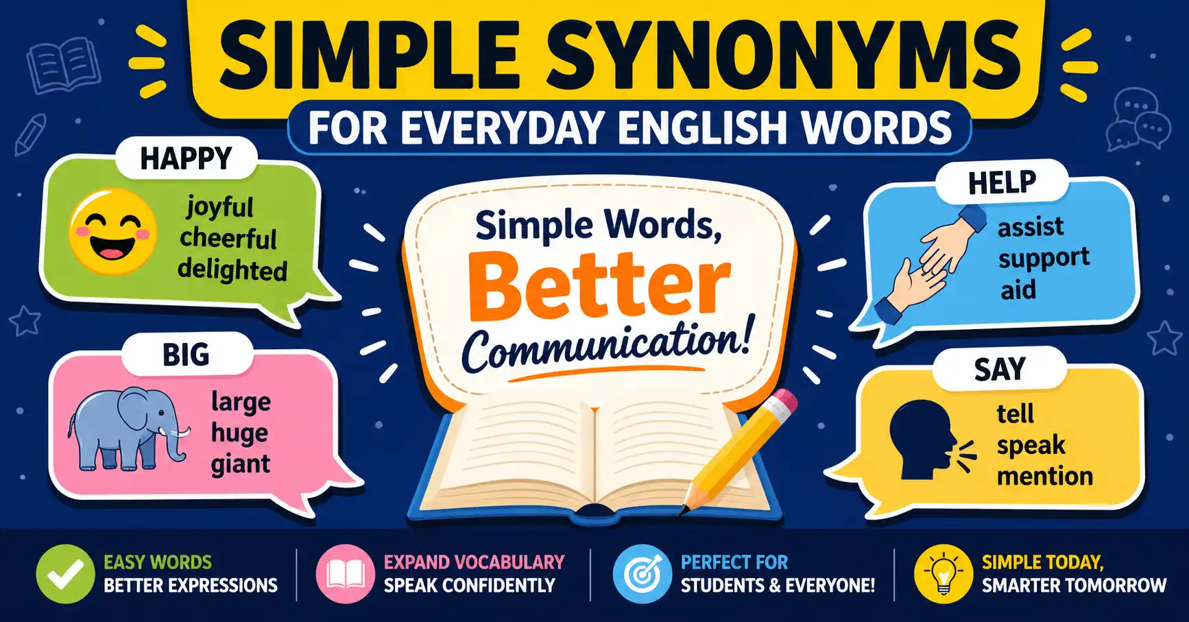simple synonyms for everyday English words