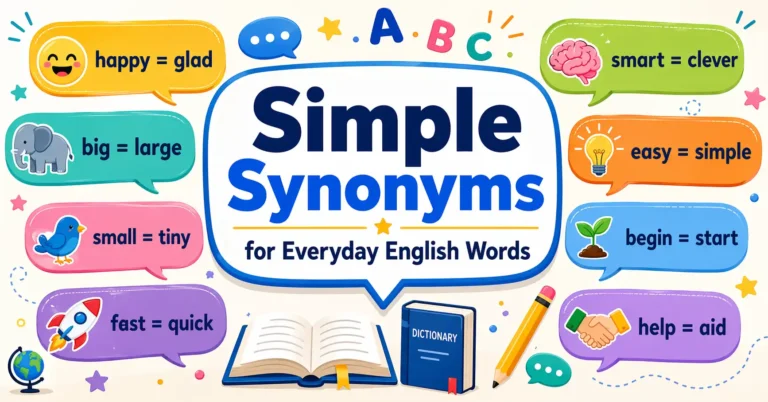 simple synonyms for everyday English words