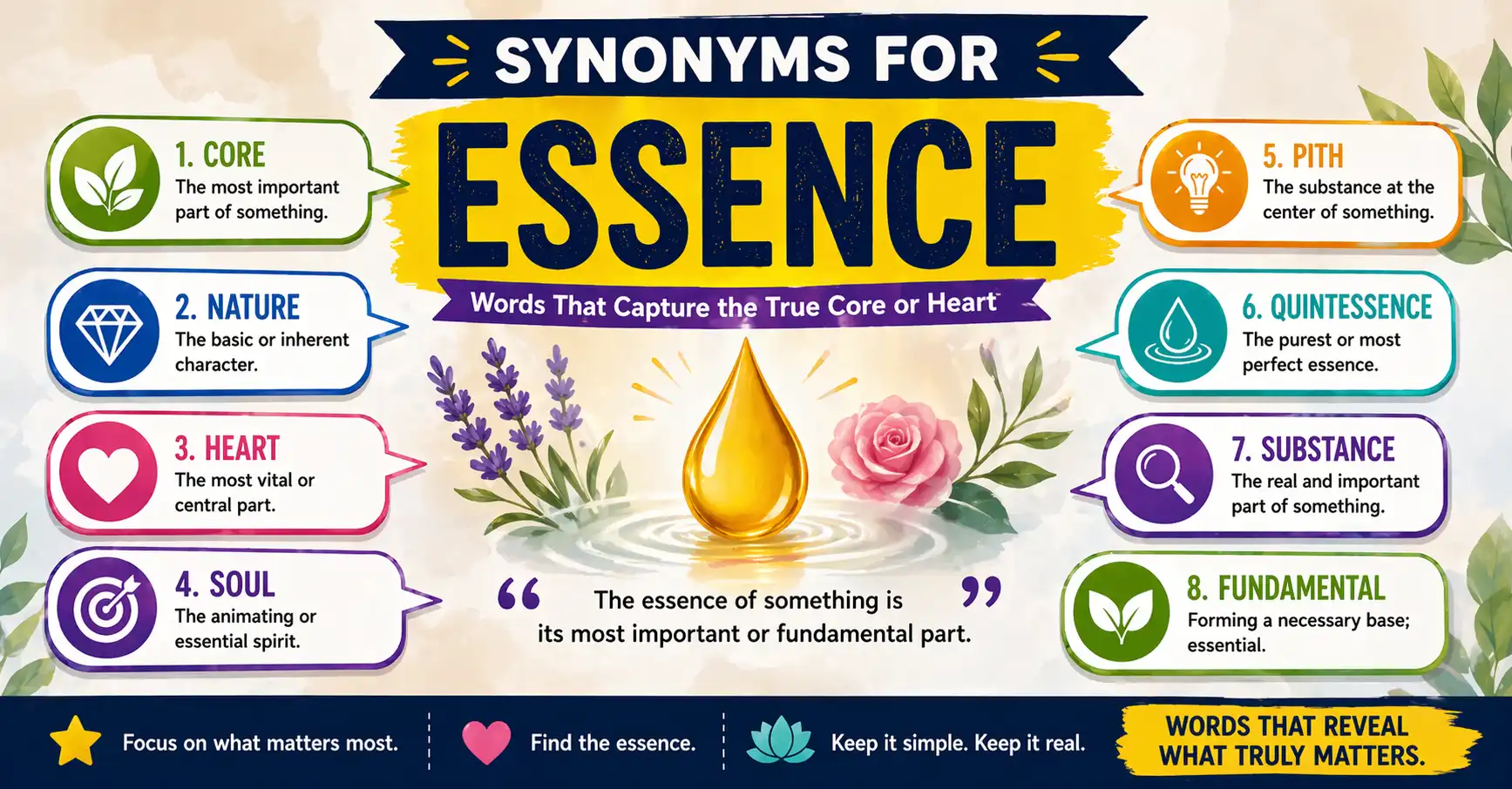 synonyms for essence
