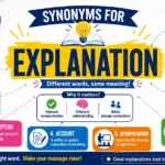 synonyms for explanation