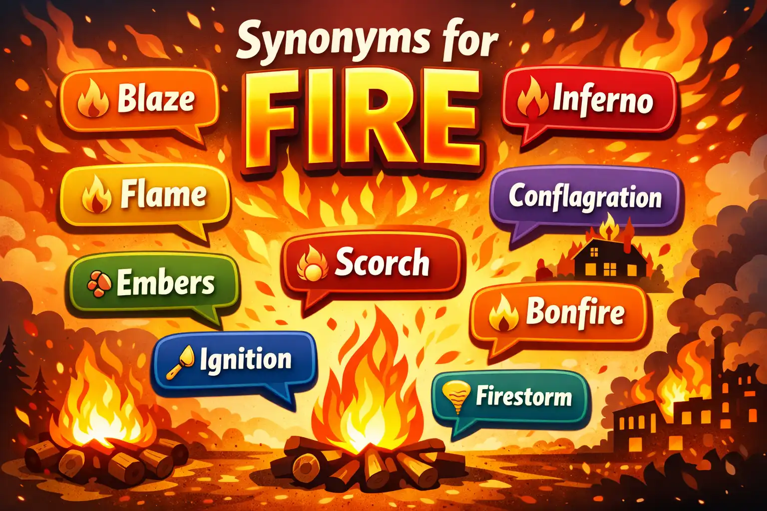 synonyms for fire