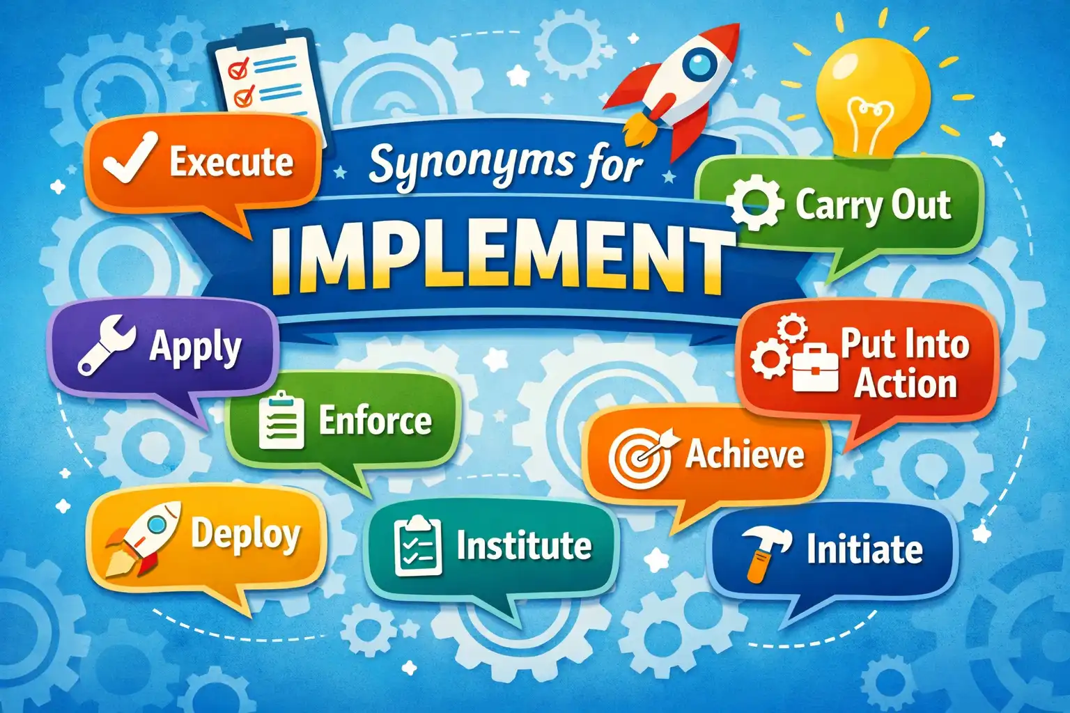 synonyms for implement