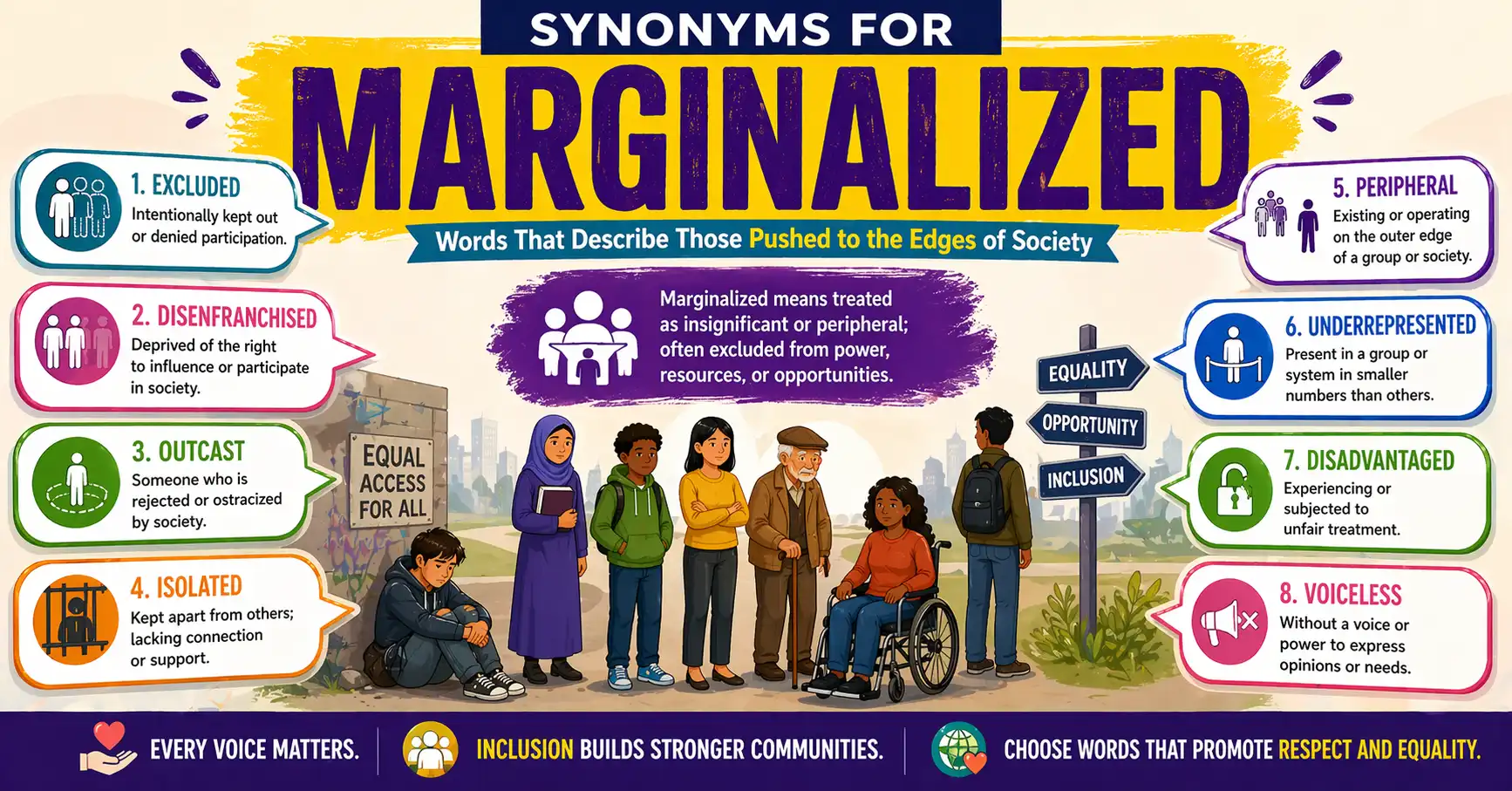 synonyms for marginalized