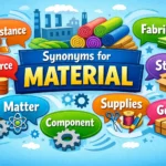 synonyms for material