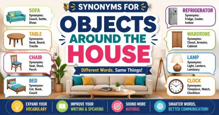 synonyms for objects around the house