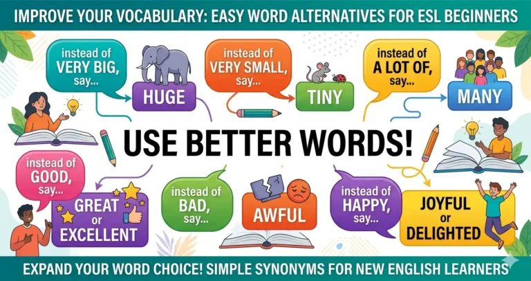 word alternatives for beginners ESL