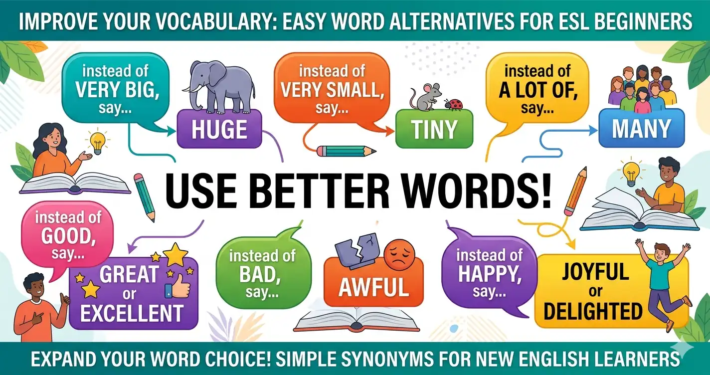 word alternatives for beginners ESL
