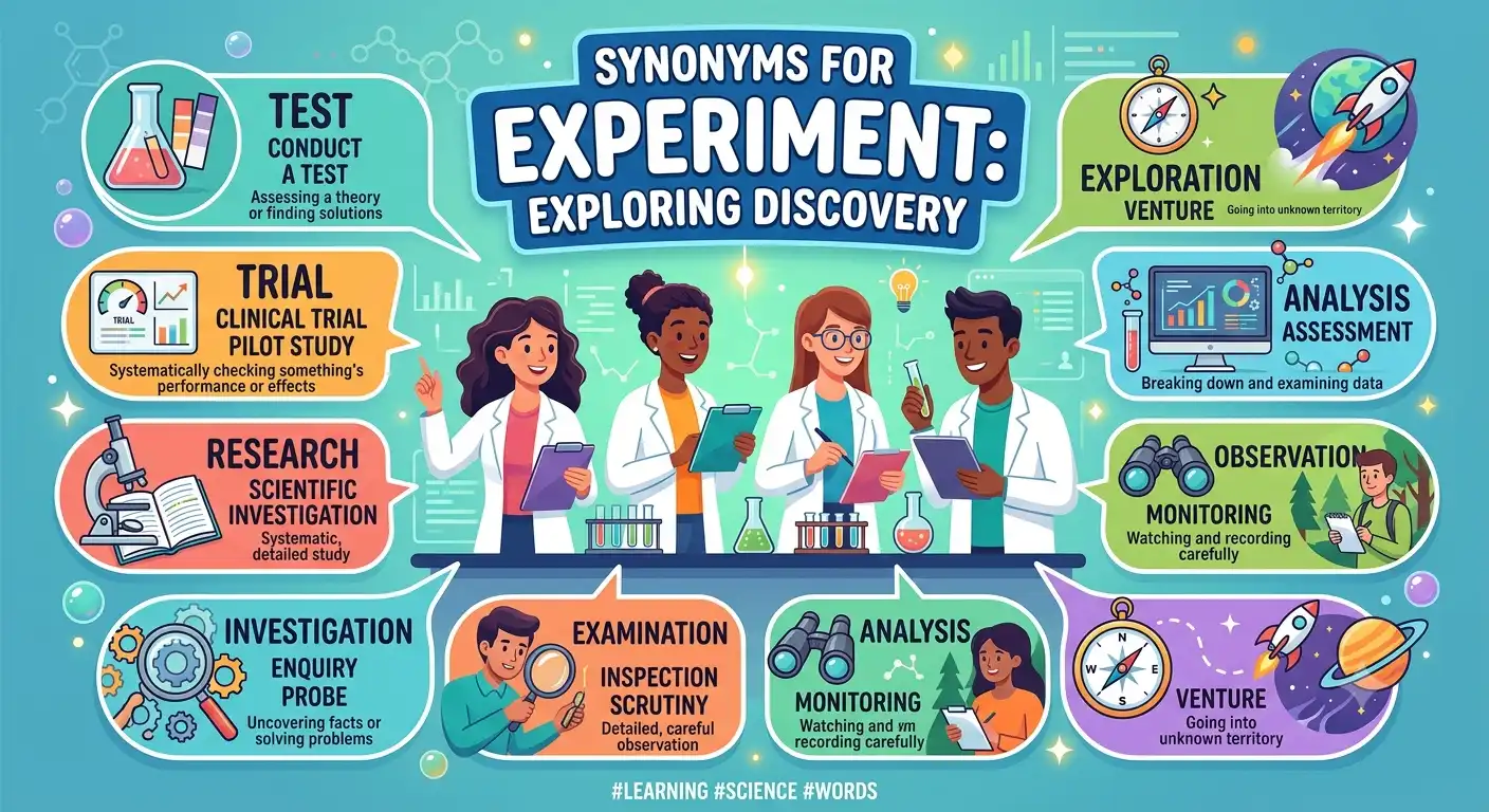 synonyms for experiment