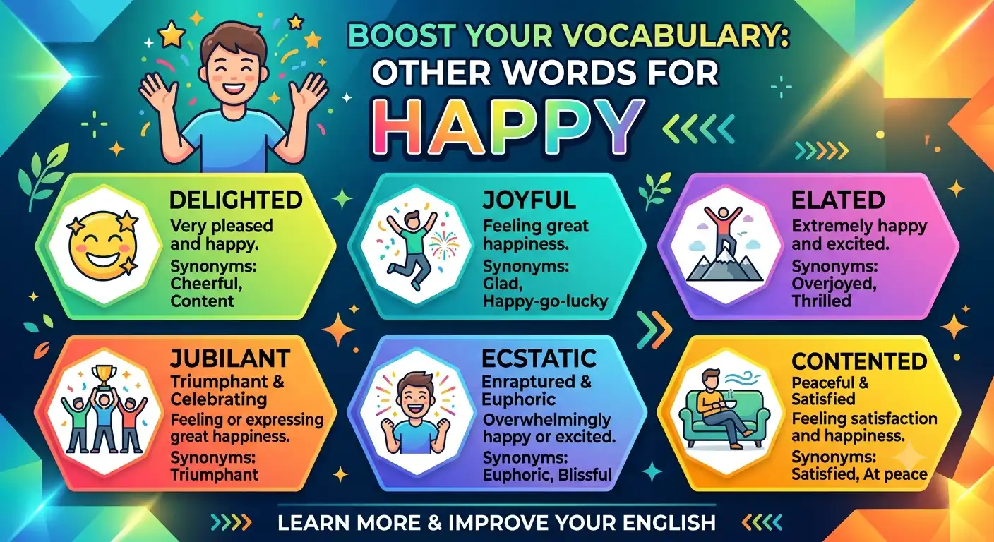 another word for happy