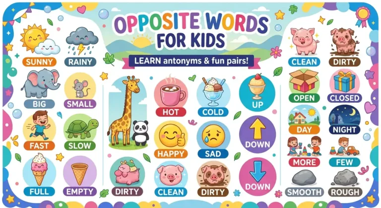 opposite words for kids