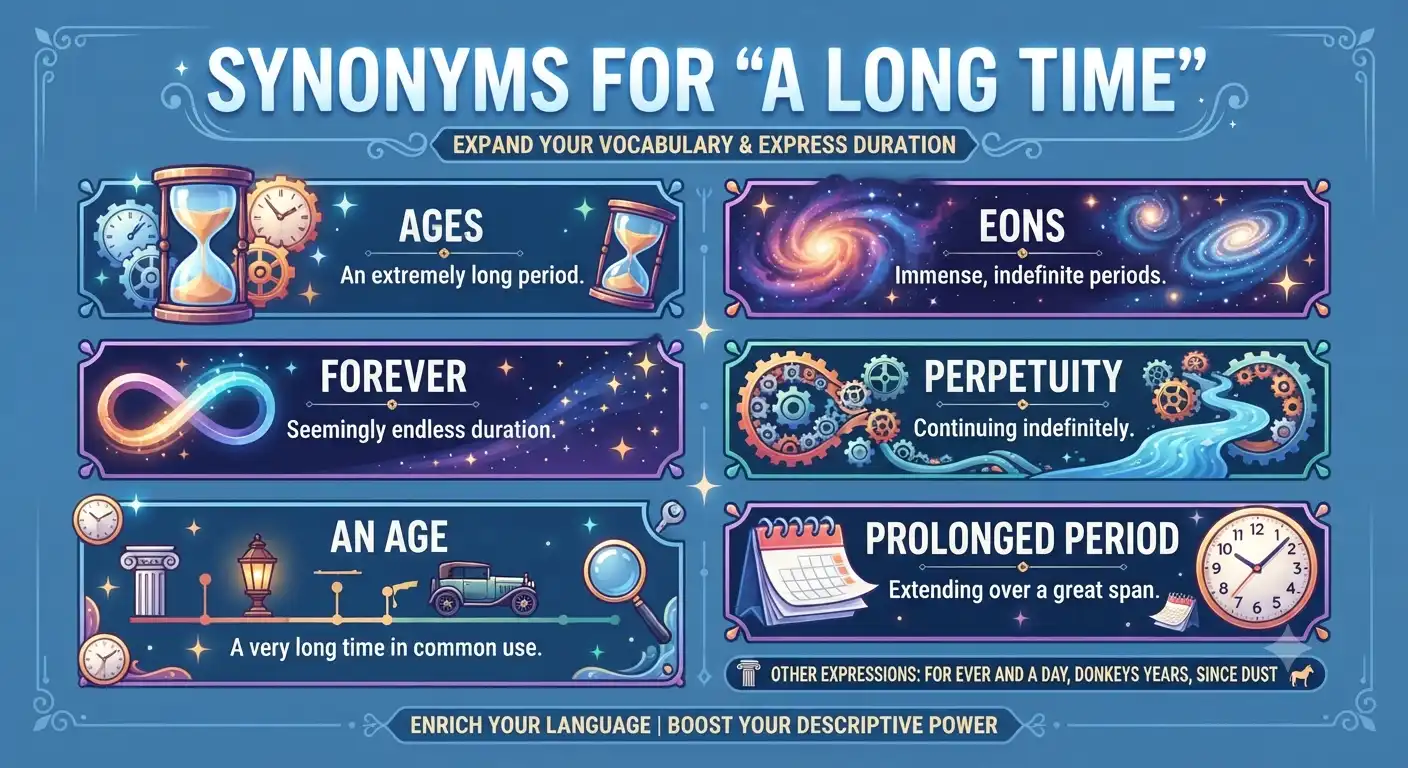 synonyms for a long time