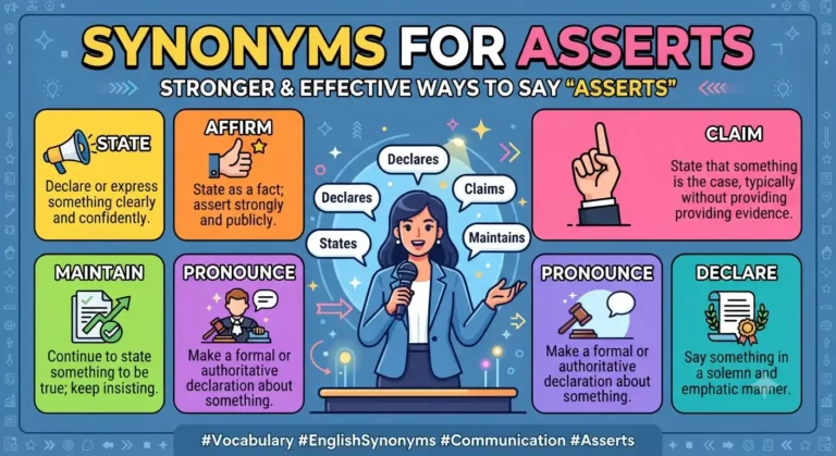 synonyms for asserts