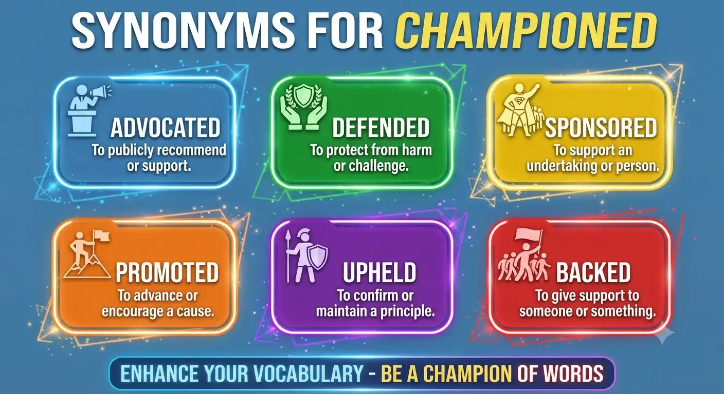 synonyms for championed