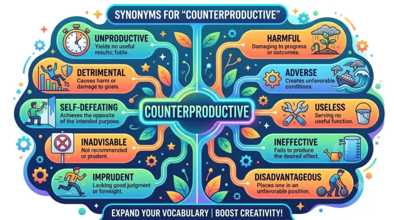 synonyms for counterproductive