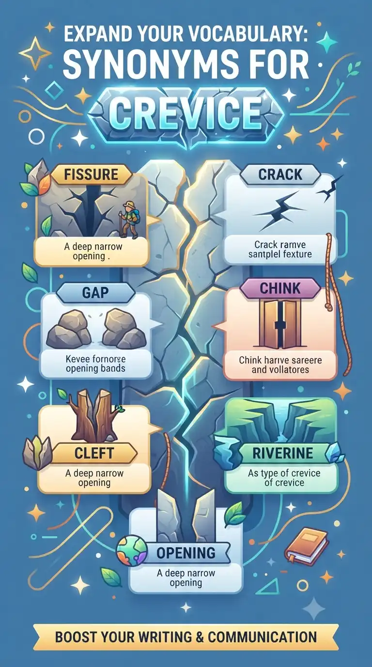 synonyms for crevice