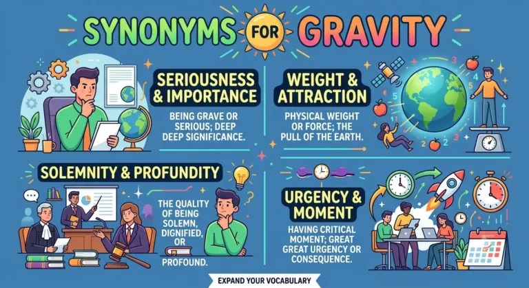 synonyms for gravity