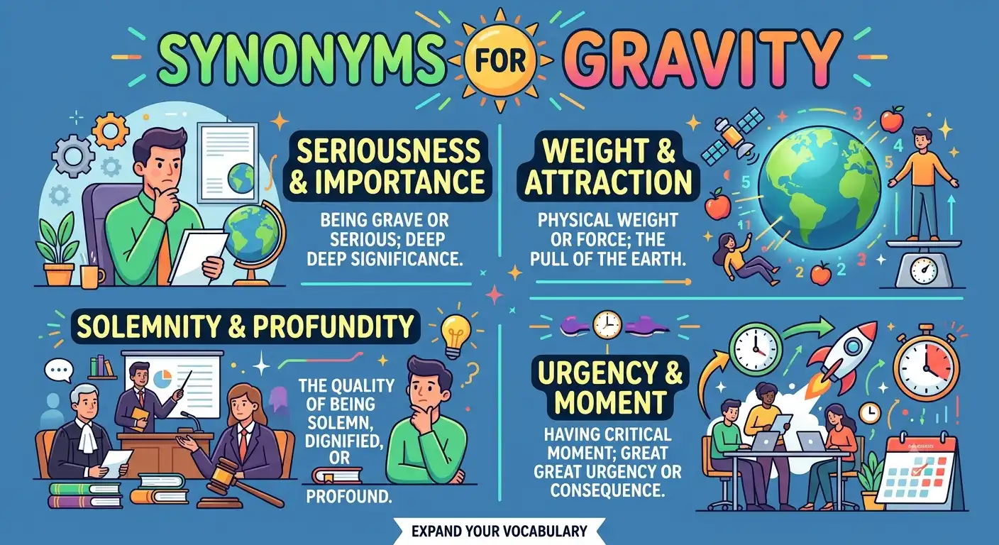 synonyms for gravity