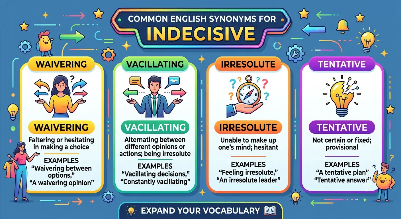 synonyms for indecisive