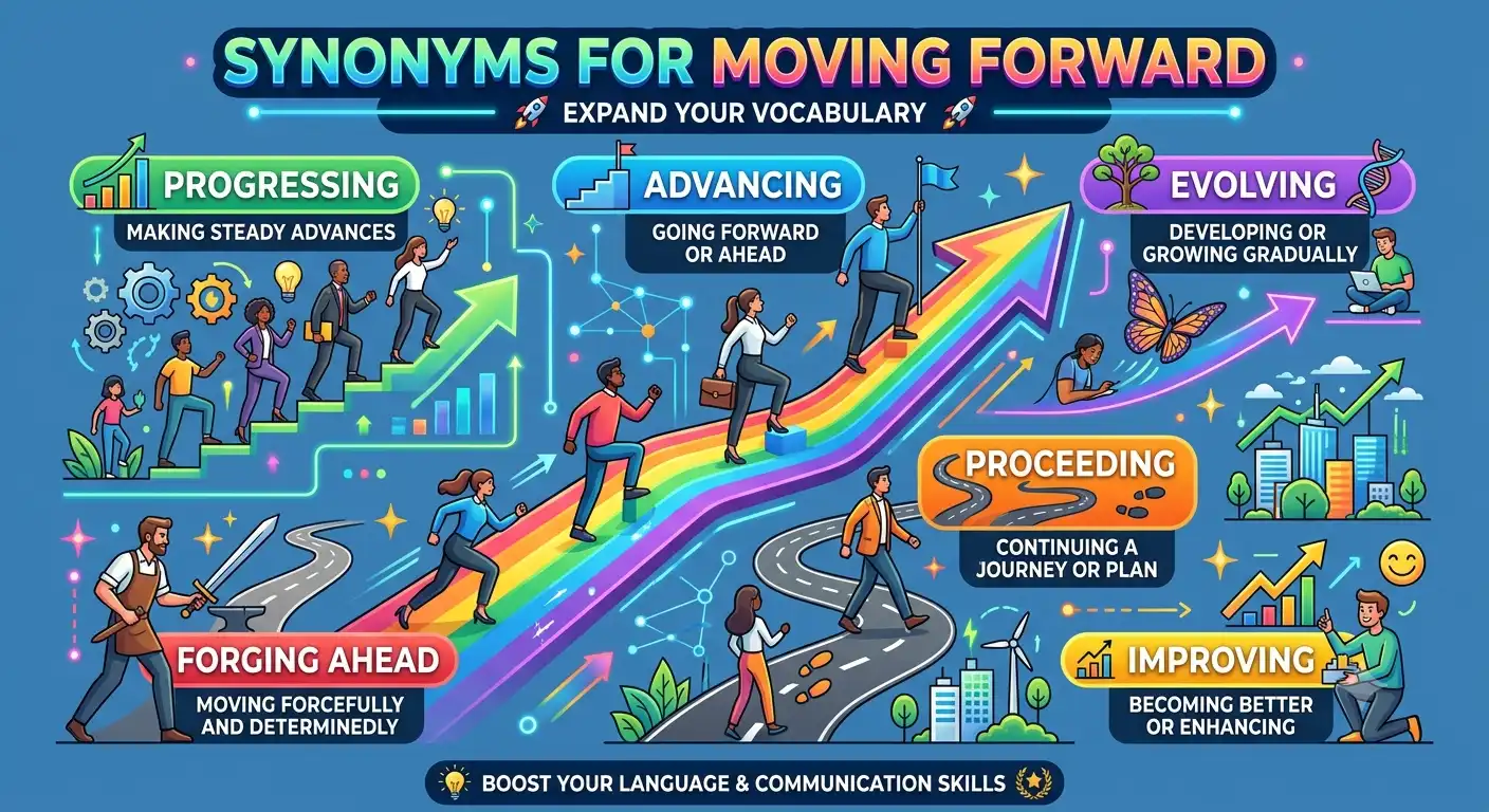 synonyms for moving forward