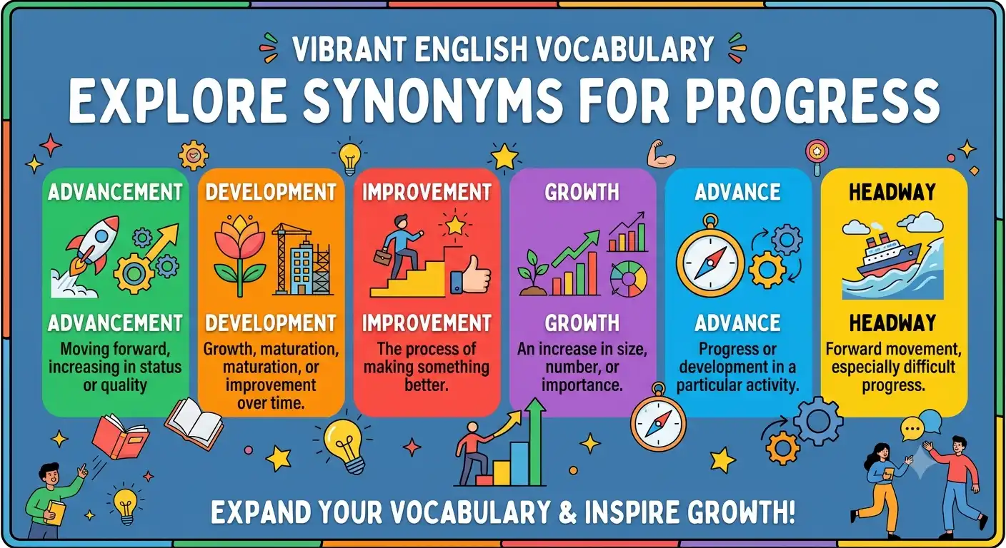synonyms for progress