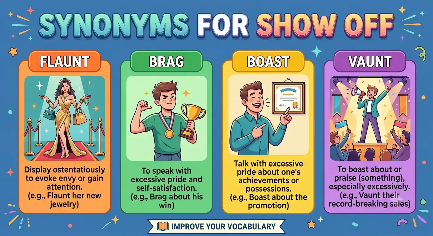 synonyms for show off