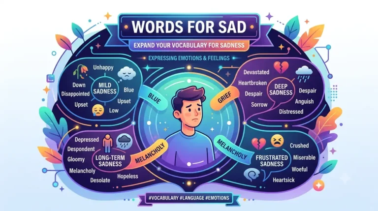 words for sad