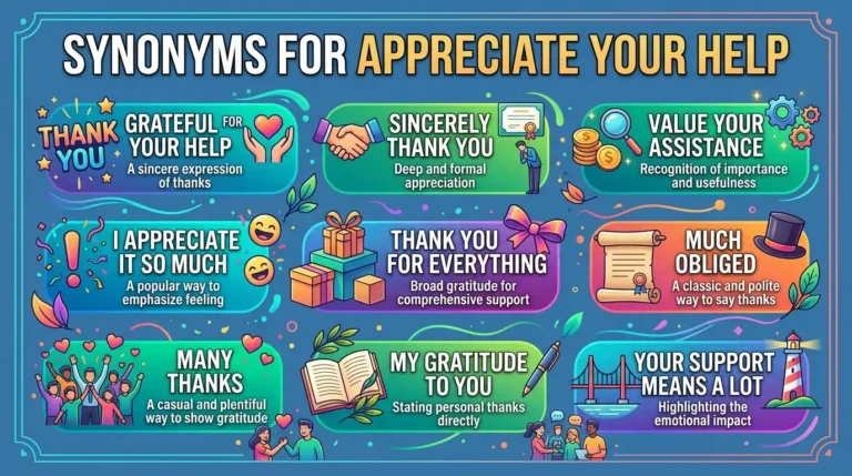 synonyms for appreciate your help