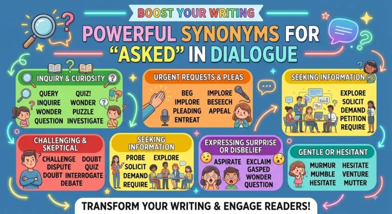 synonyms for asked in dialogue