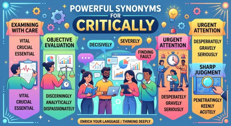 synonyms for critically