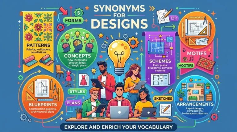 synonyms for designs