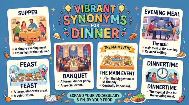 synonyms for dinner