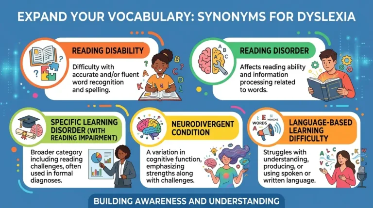 synonyms for dyslexia
