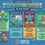 synonyms for example in an essay