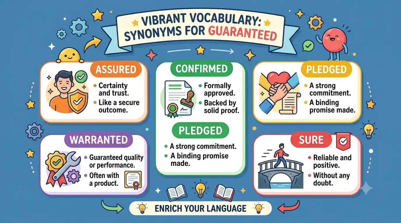 synonyms for guaranteed