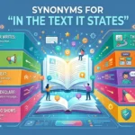 synonyms for in the text it states