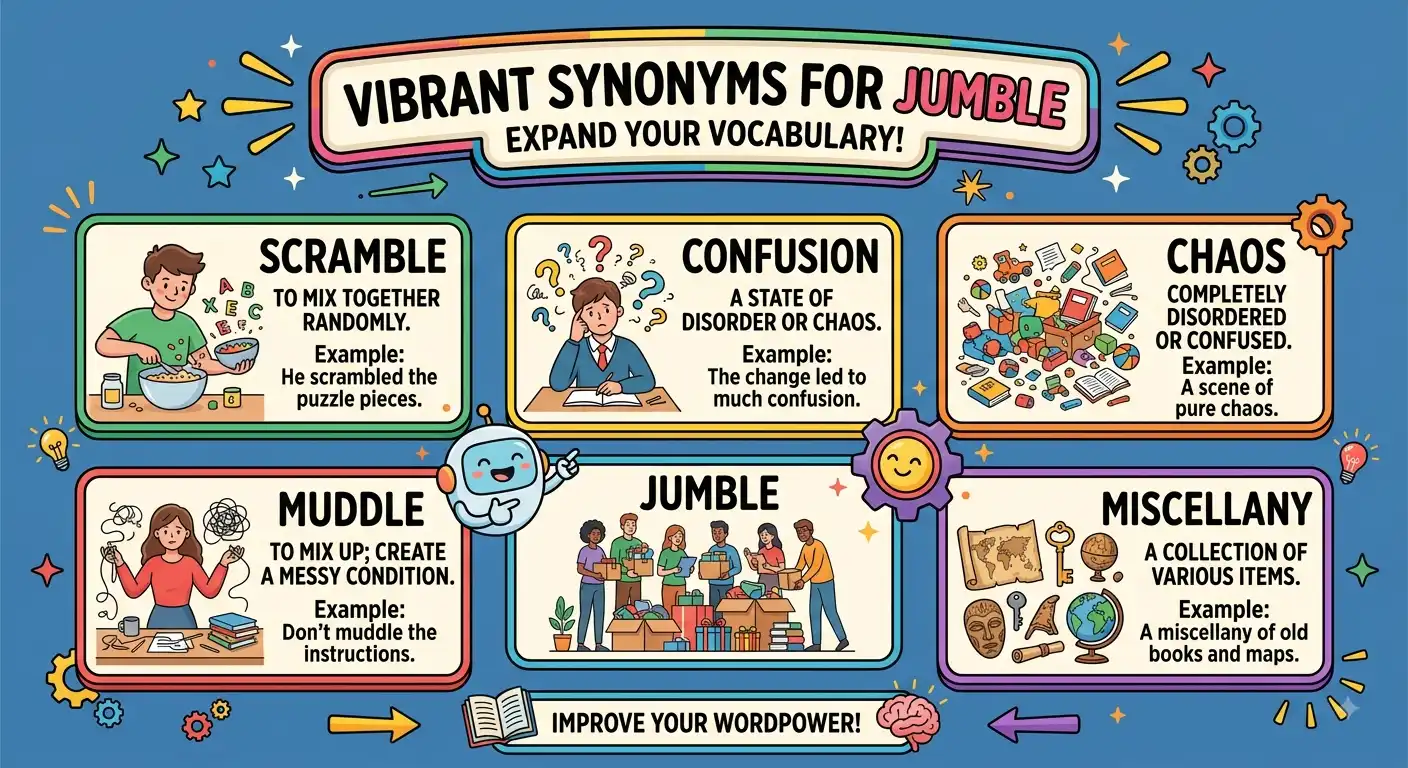 synonyms for jumble