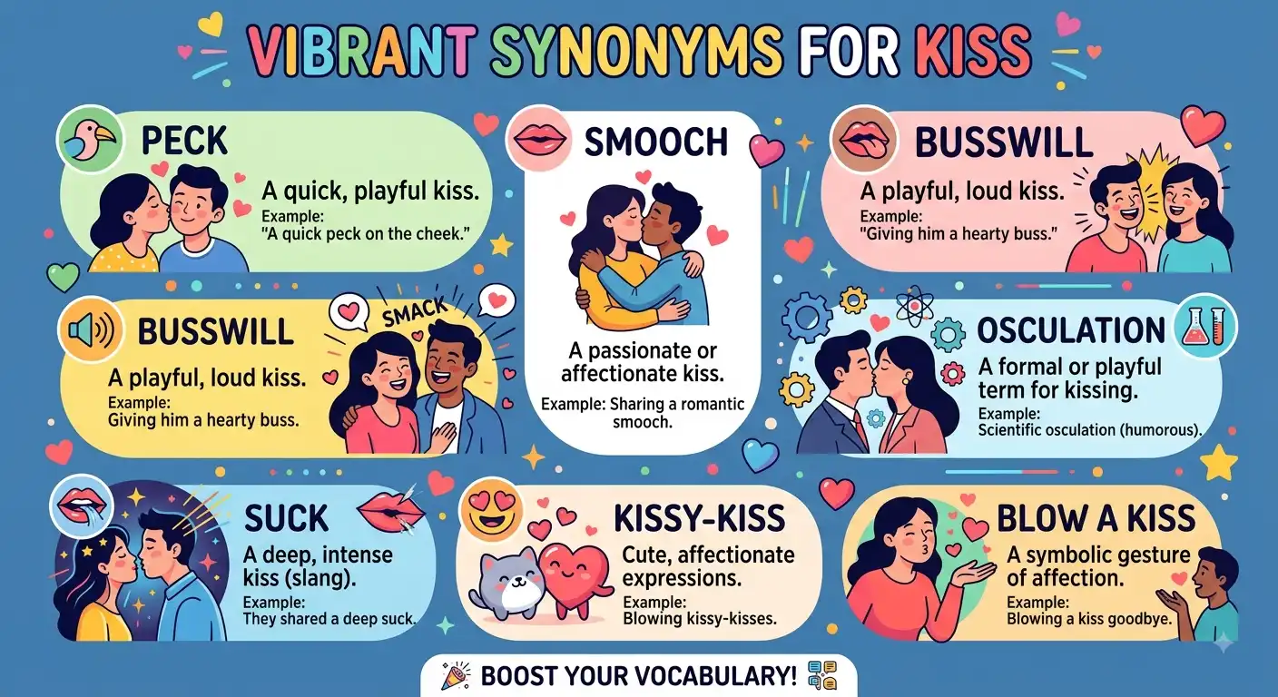 synonyms for kiss