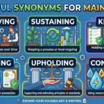 synonyms for maintaining
