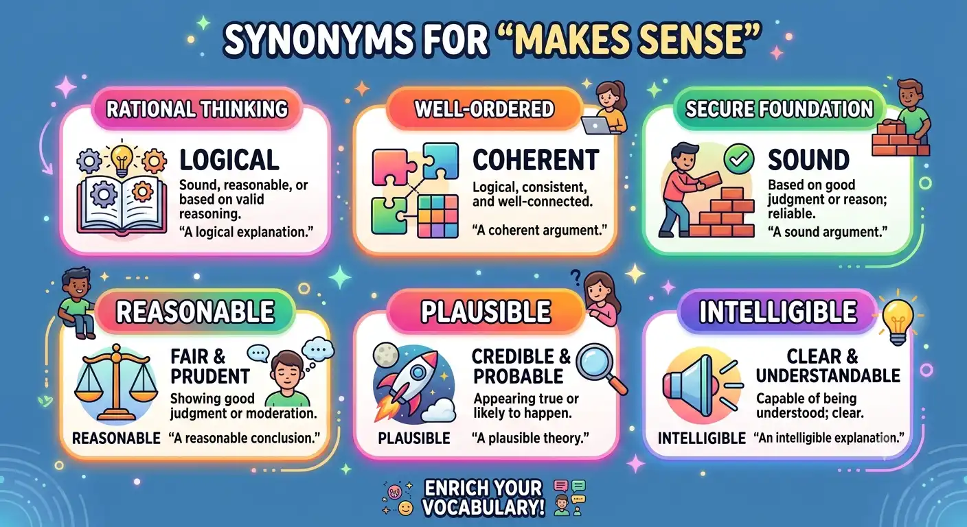 synonyms for makes sense