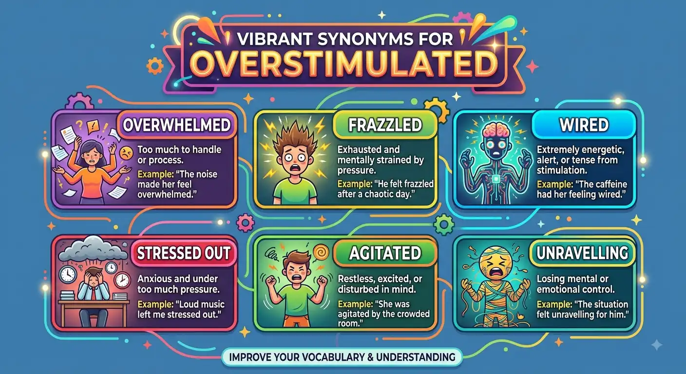 synonyms for overstimulated