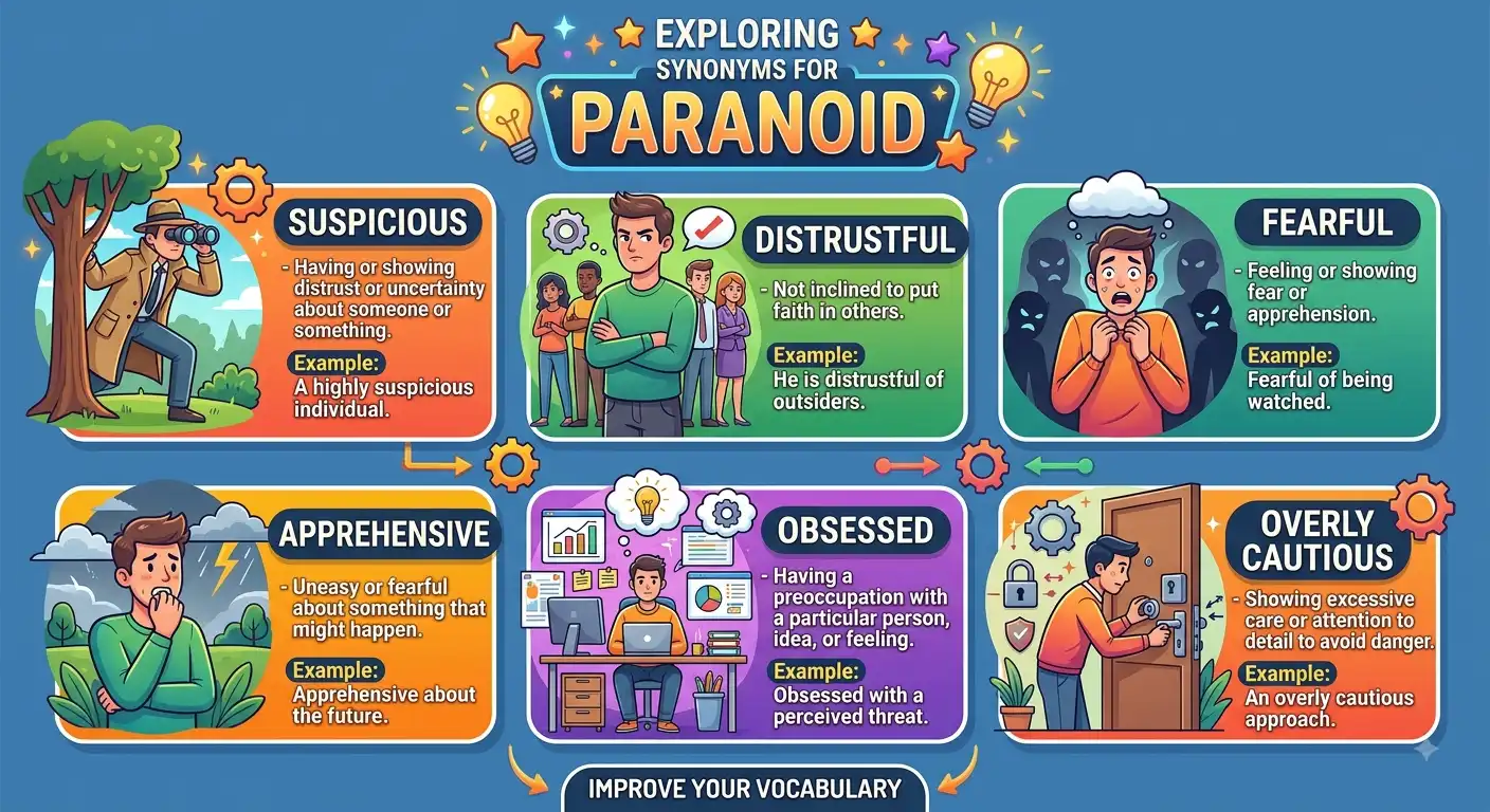 synonyms for paranoid